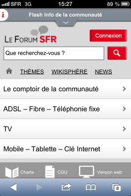 Le Forum version Mobile
