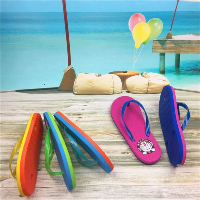 Femmes Sandales Plage Pantoufles Pour Chaussures Dété Cartoon Cat Tongs Sandales Flip Flops Confortable Flat Slippers Juvénile Jaune Jaune Vente tong GPMP000000883304_4.jpg