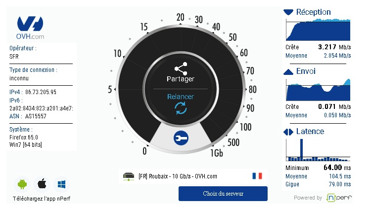PC Portable Win7x64 en RJ45