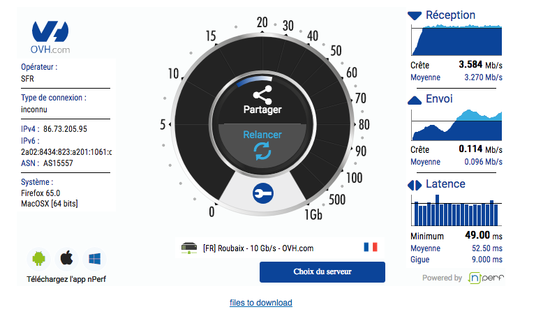 MacOS en WiFi à 10m