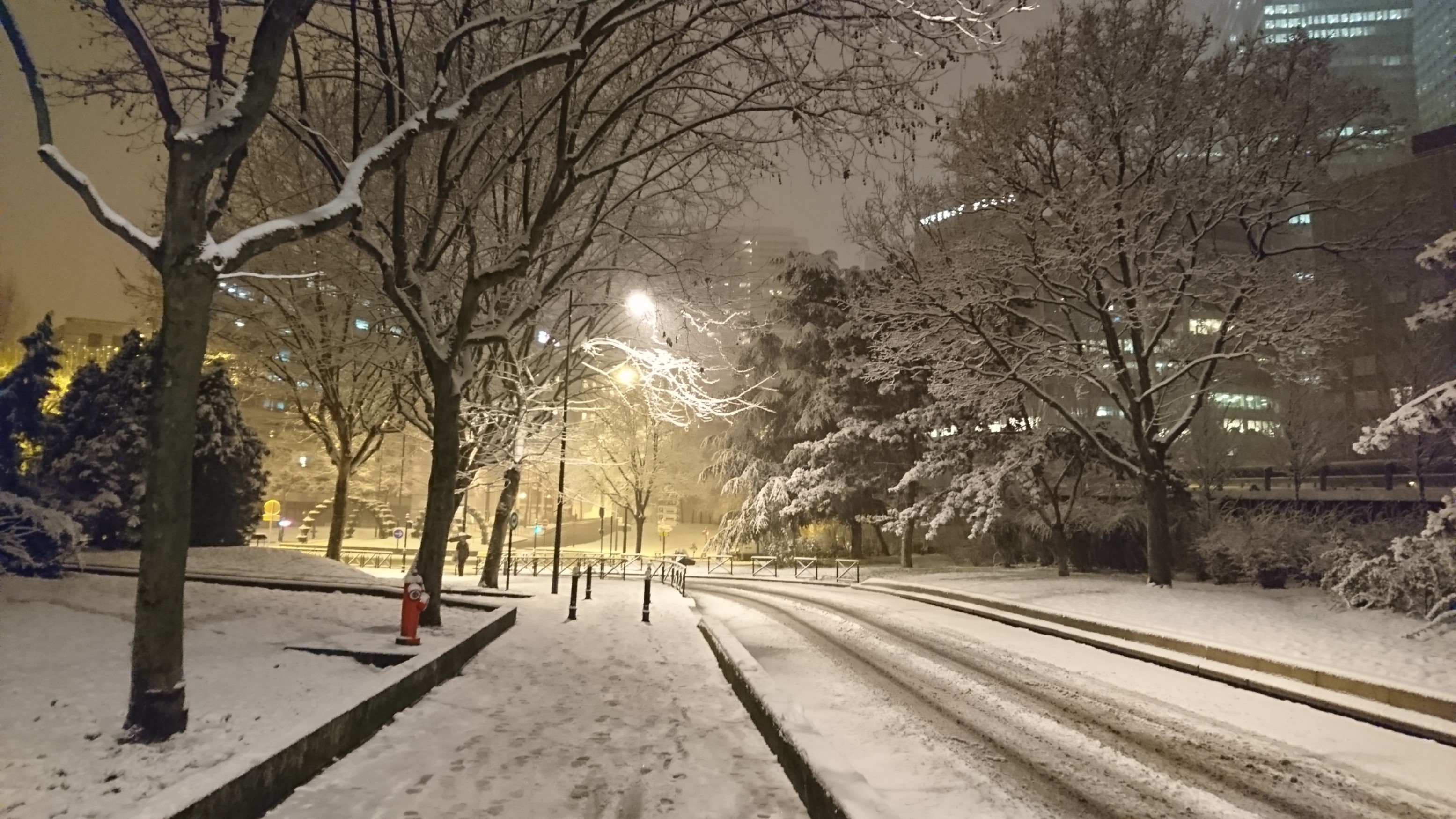La défense sous la neige