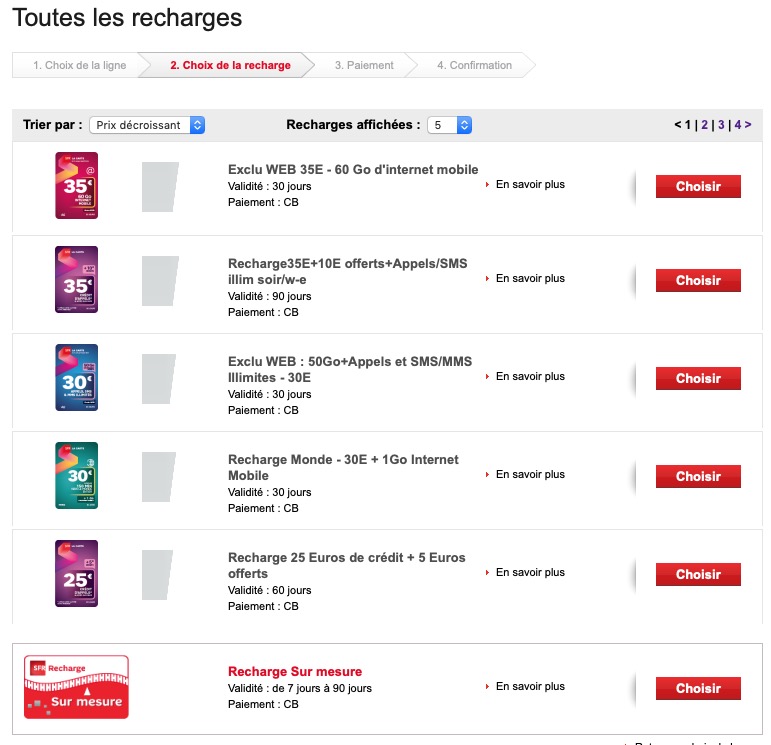recharge sur mesure La Communauté SFR