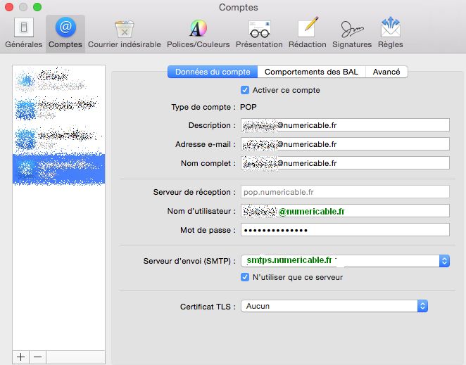 Thunderbird Le Serveur Imap Sfr Fr S Est Déconnecté
