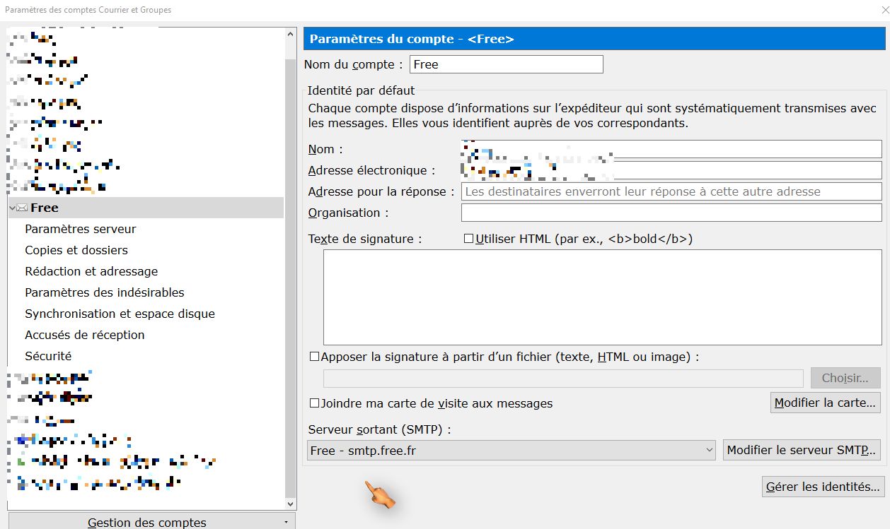 Résolu Configurer smtp sortant pour adress email free Page 3 La — free download