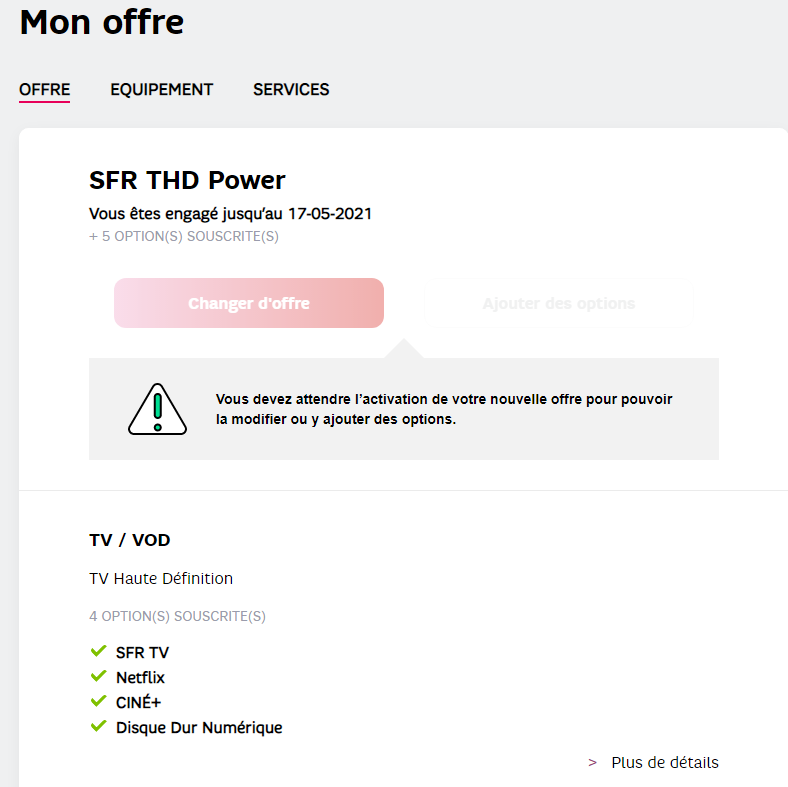 Vous devez attendre l’activation de votre nouvelle... La Communauté SFR