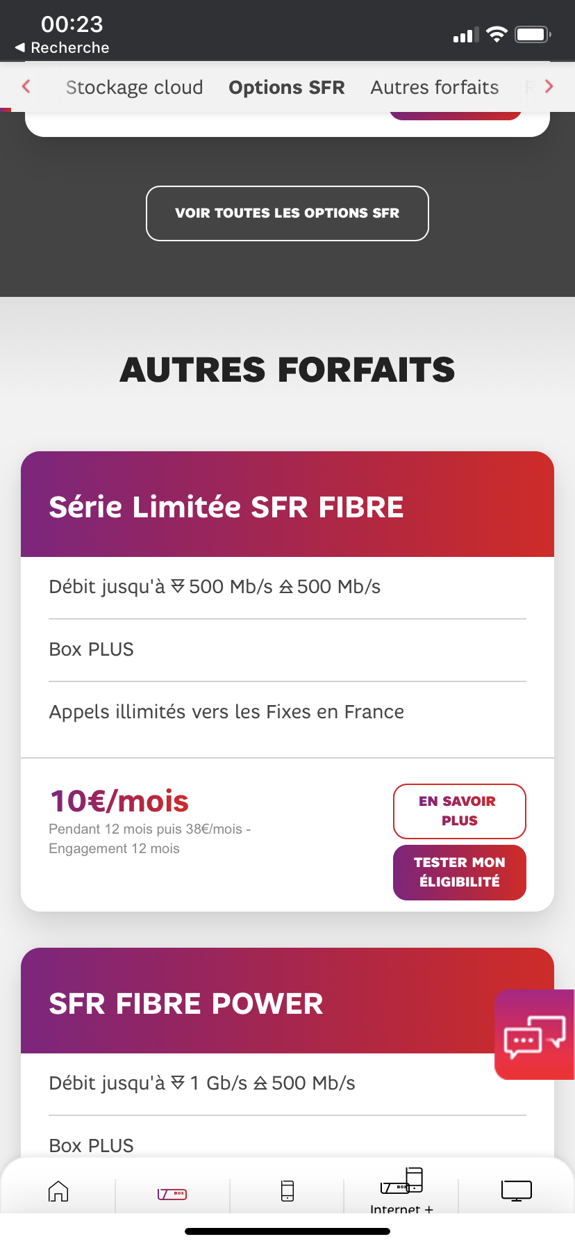 Qualité de la fibre par câble coaxial La Communauté SFR
