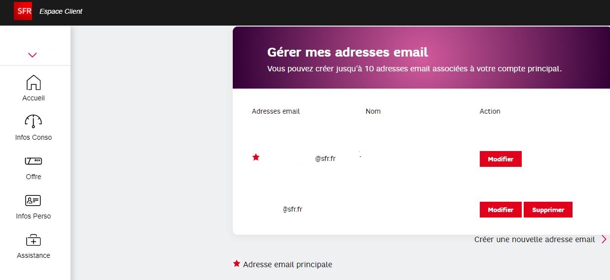 red sfr creer adresse mail