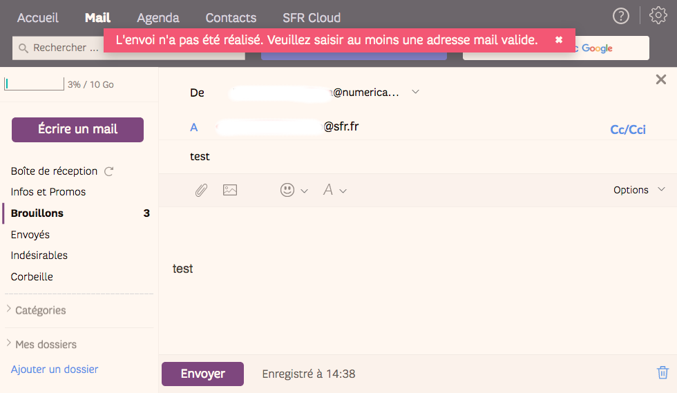 Tous mes contacts ne passent pas?