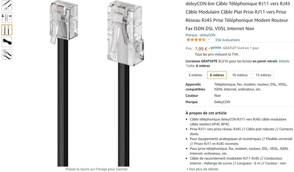 Câble re remplacement