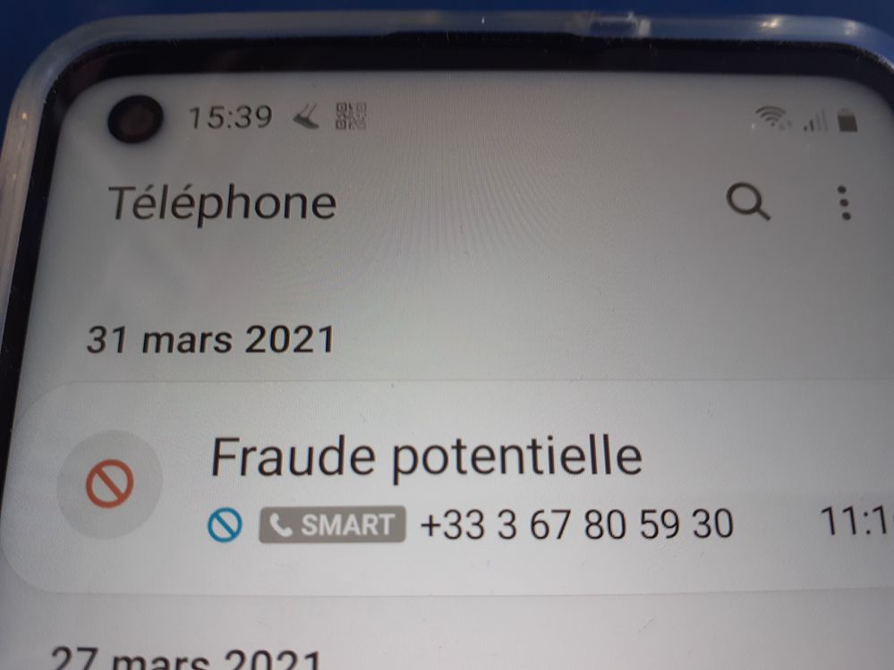 Id Appel Entrant Et Protection Spam Grisé