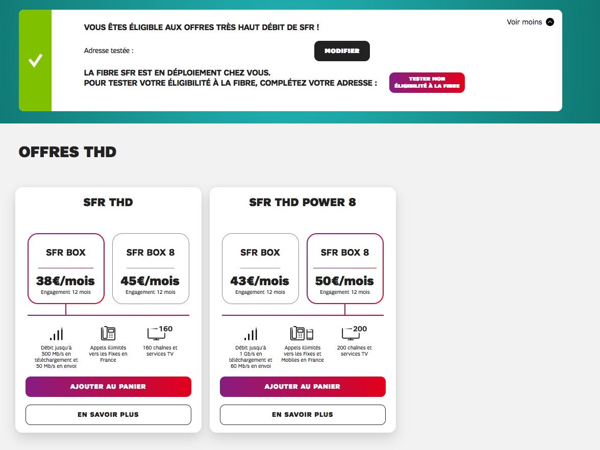 Résolu Changement d'offre fibre depuis le 14 mars, et tou... La