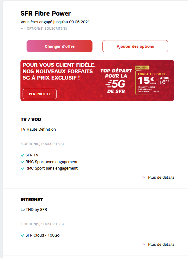 Résolu offre sfr fibre power avec sfr box 8 La Communauté SFR