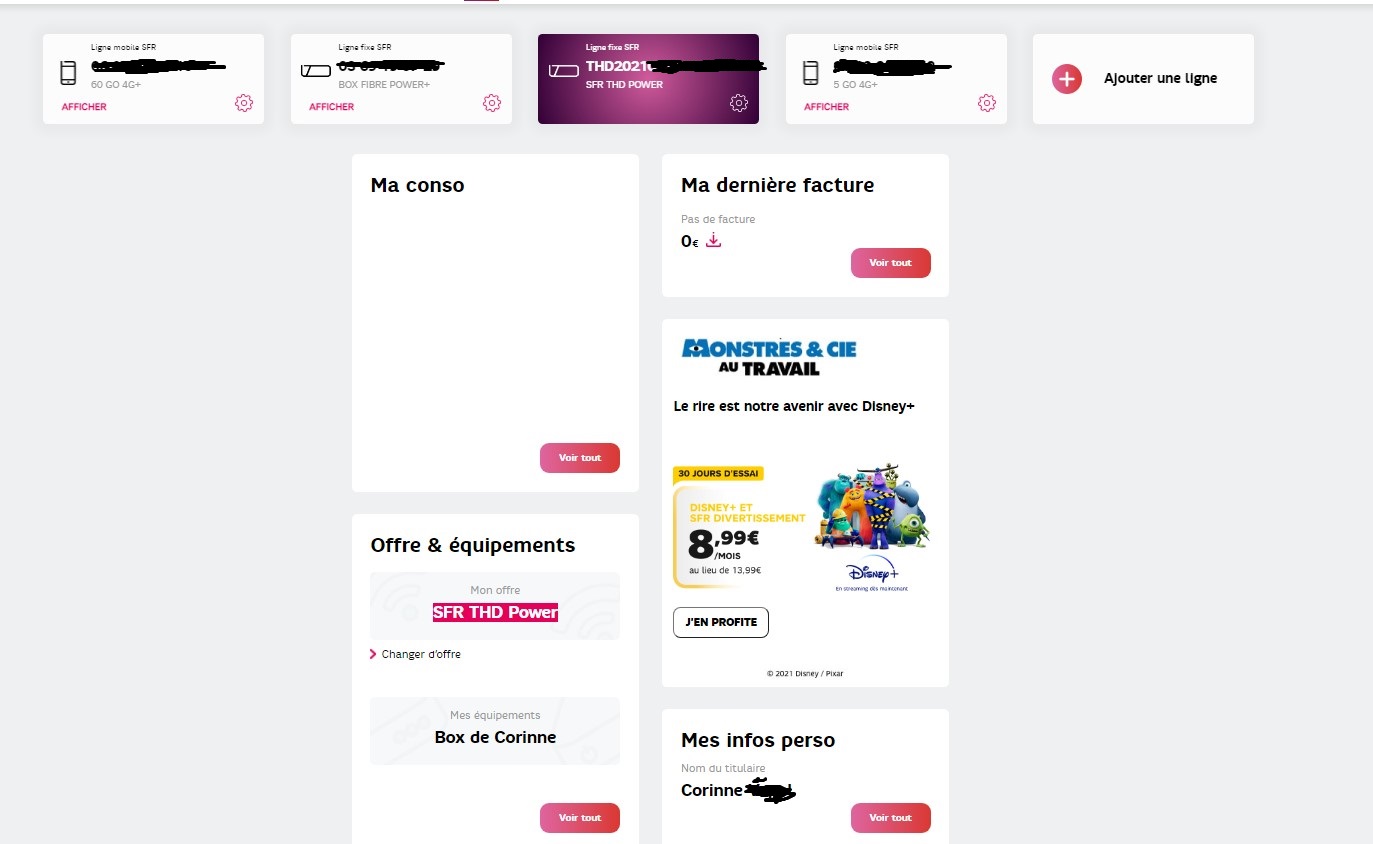 Résolu passage THD a la fibre La Communauté SFR