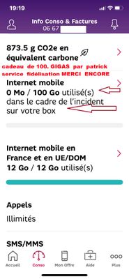 SFR  m'offre  100. GIGA