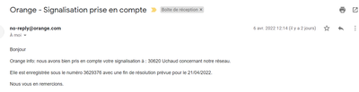 mon mail à  réseau orange