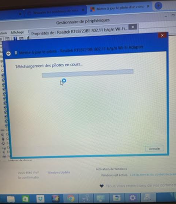 recherche  de mise à jour
