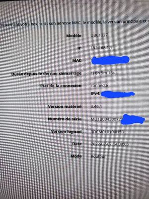 Passage sur firmware "xxxH5D"
