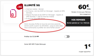 Changement d'offre SFR