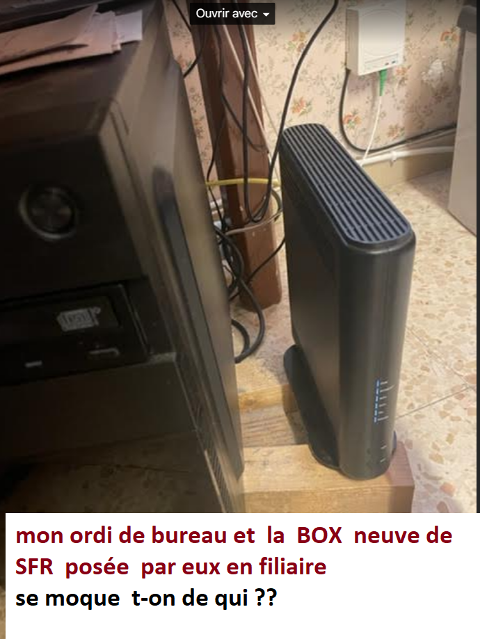 installation SFR / BOX neuve
