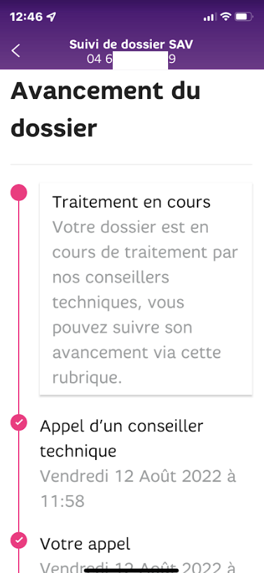 SFR  efface  son rapport