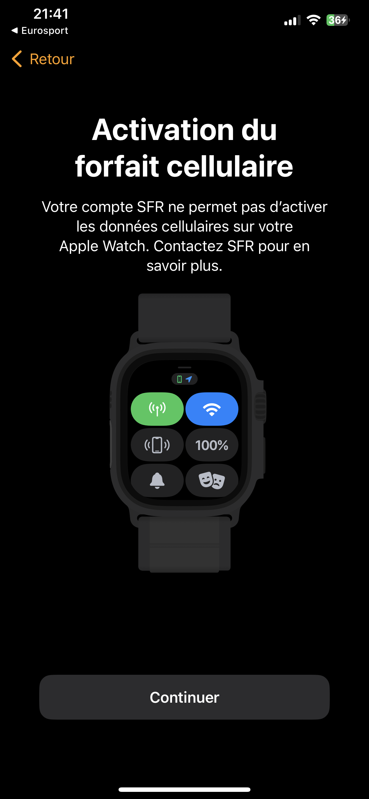 Forfait apple 2025 watch sfr