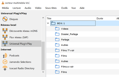 Serveur multimedia depuis VLC