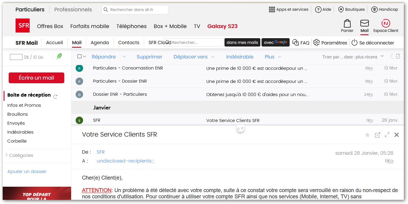 Résolu : SFR, votre filtre anti-spam est totalement nul ! - La ...