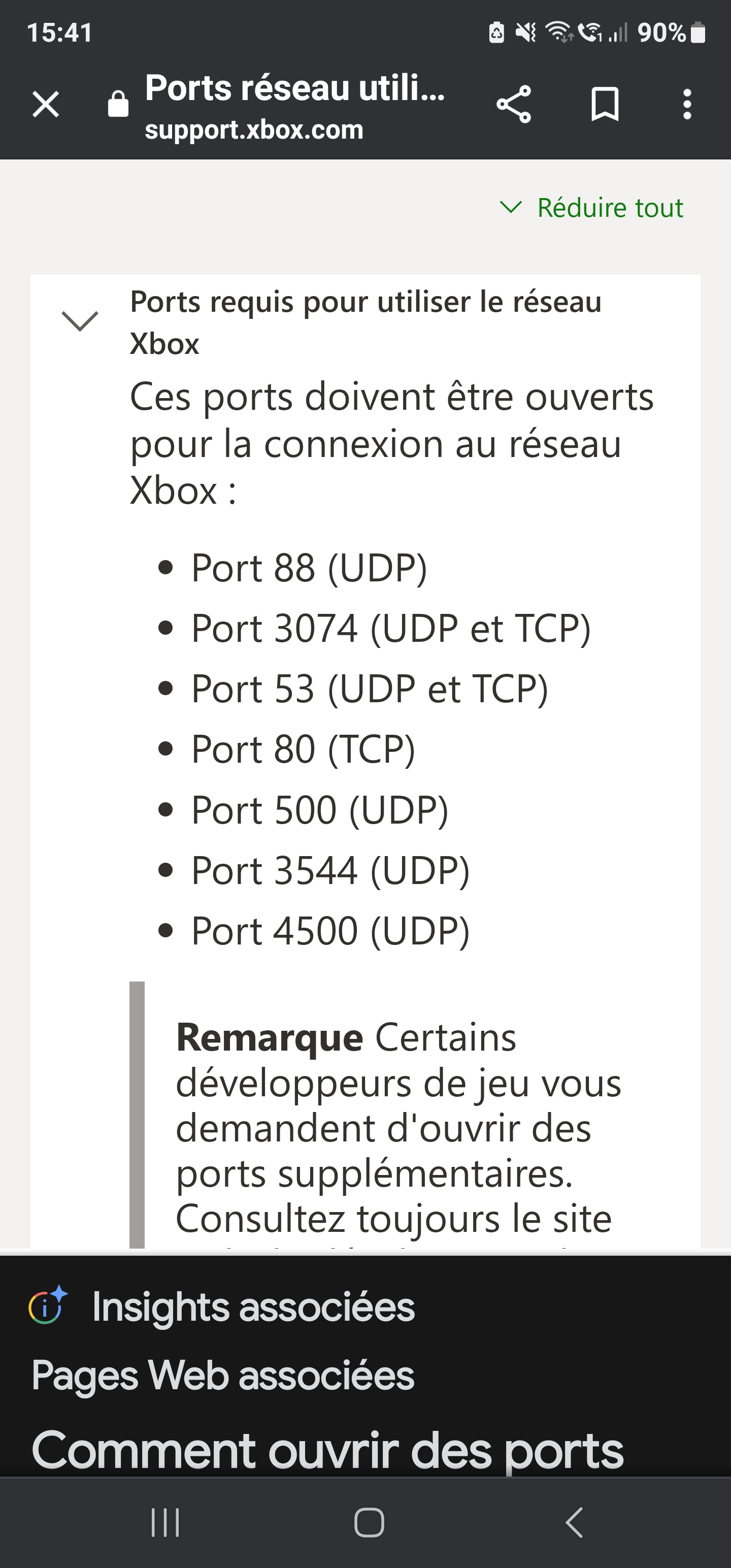 Résolu Ouvrir des port La Communauté SFR