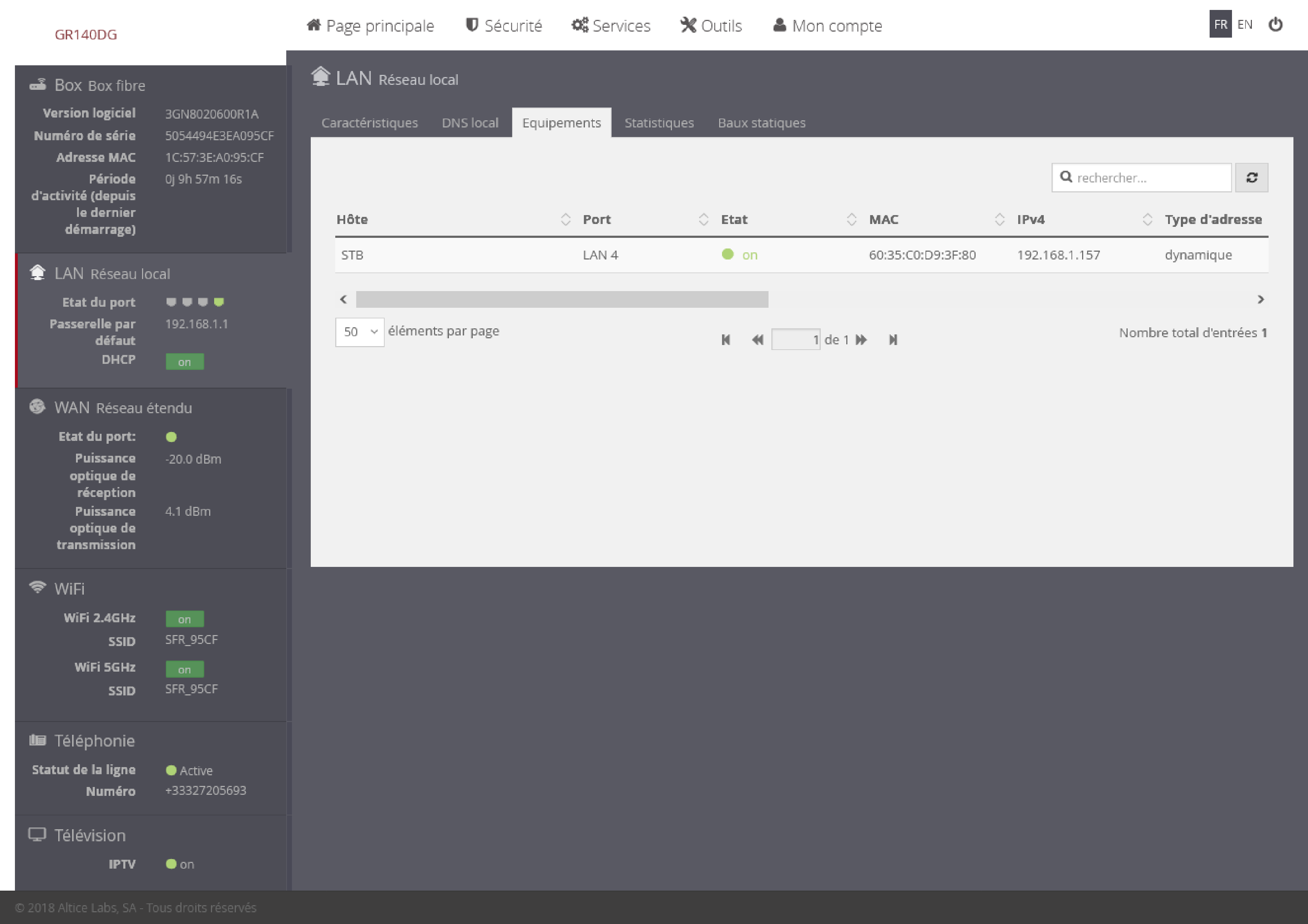 Résolu agir sur l interface de la box Page 3 La Communauté SFR