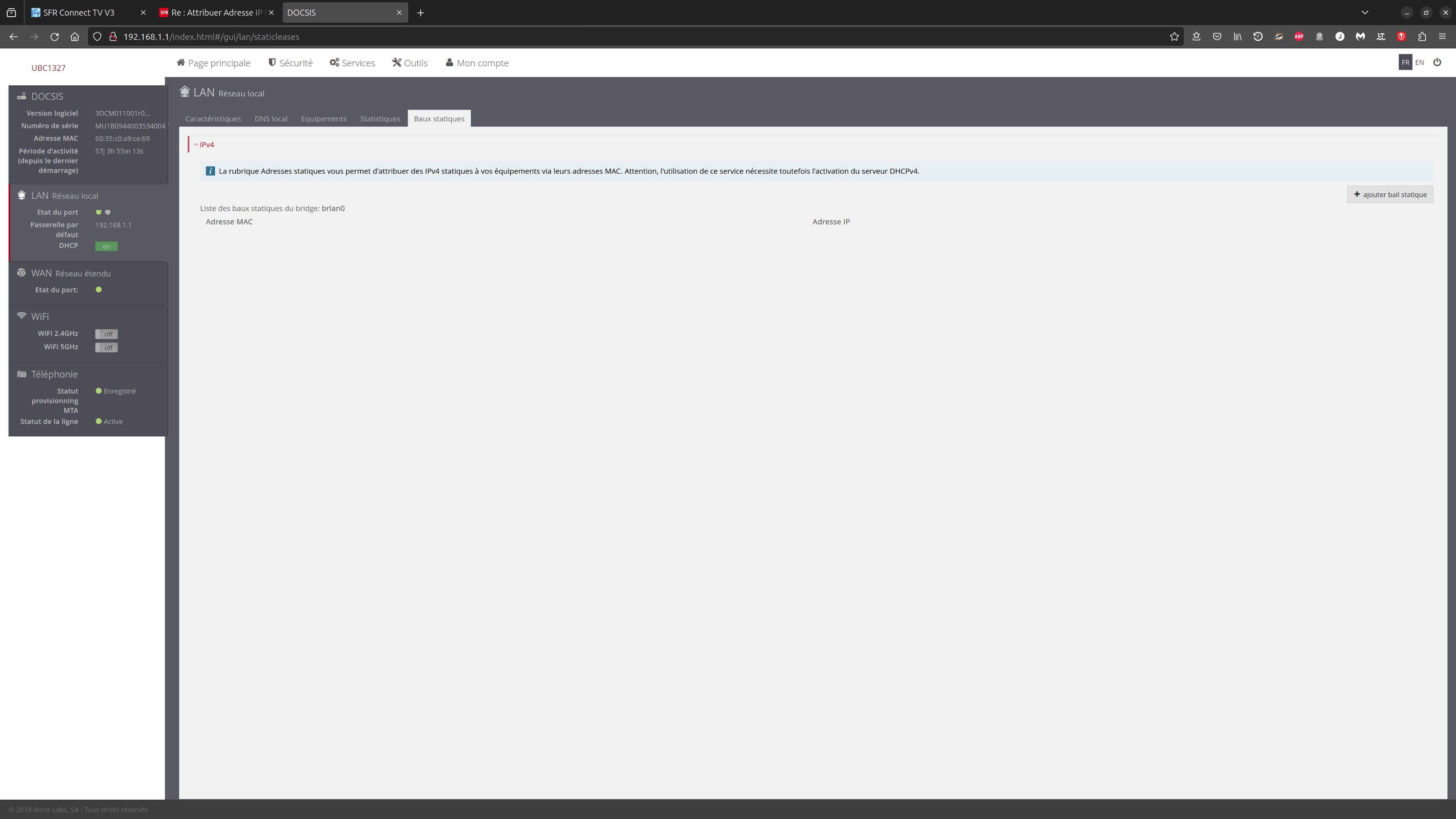Résolu Attribuer Adresse IP fixe pour 2 Pc Fixes La Communauté SFR
